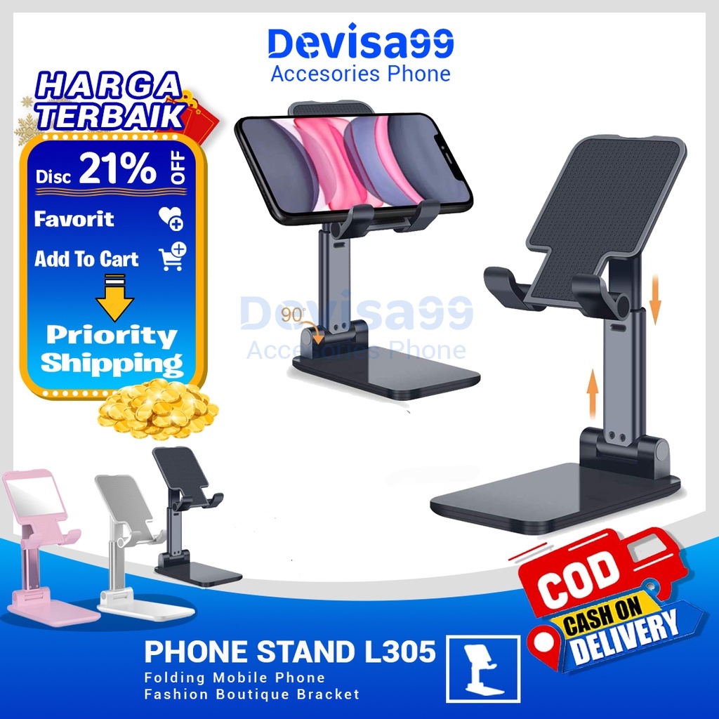 Jual Dudukan Hp Hd 23 L305 Folding Desktop Phone Tablet Stand Holder