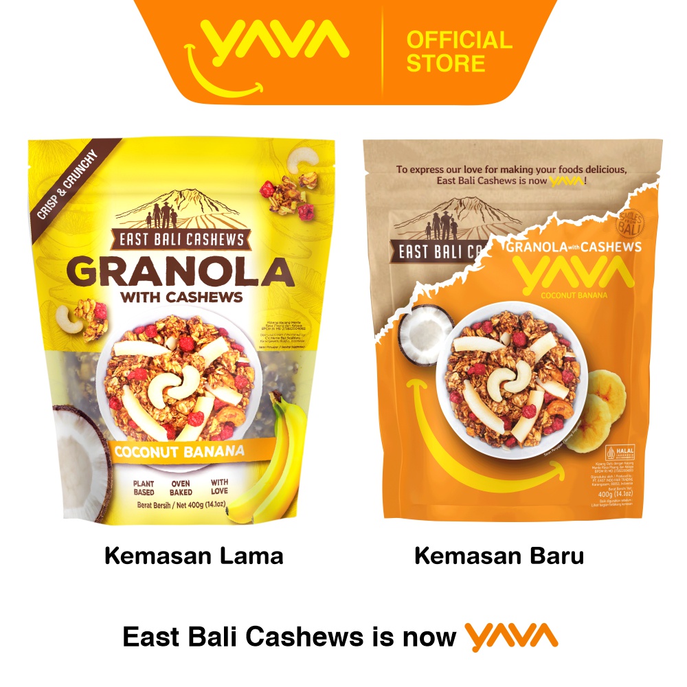 Jual YAVA Granola Coconut Banana 400g Shopee Indonesia