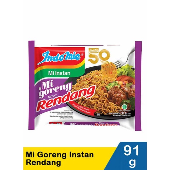 Jual Indomie Goreng Rendang 91gr 5 Bungkus Shopee Indonesia