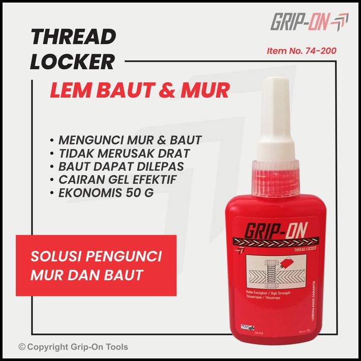 Jual Grip On Lem Baut Thread Locker Threadlocker Lem Mur Sekrup