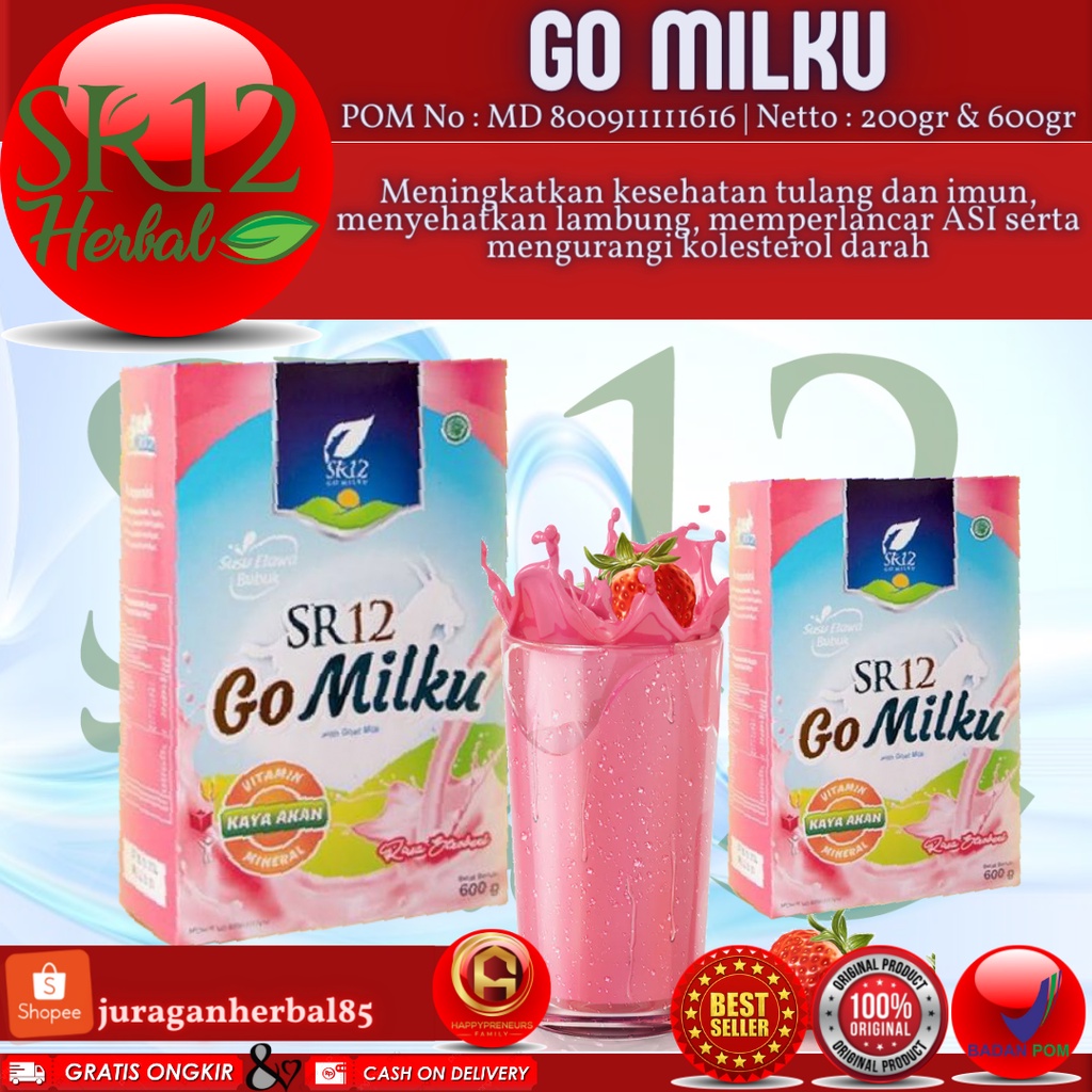 Jual Go Milku Sr12 Susu Kambing Etawa Penambah Berat Badan Susu Kaya