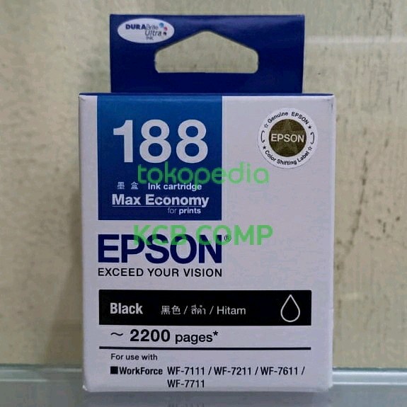 Jual Tinta Epson 188 Black Used For Printer Epson Type Wf 7111 Wf