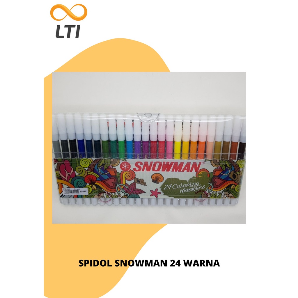 Jual Spidol Snowman 24 Warna PW 24A Shopee Indonesia