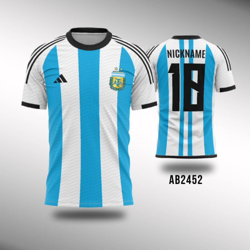 Jual Jersey Sepakbola Piala Dunia Timnas Argentina Home Custom