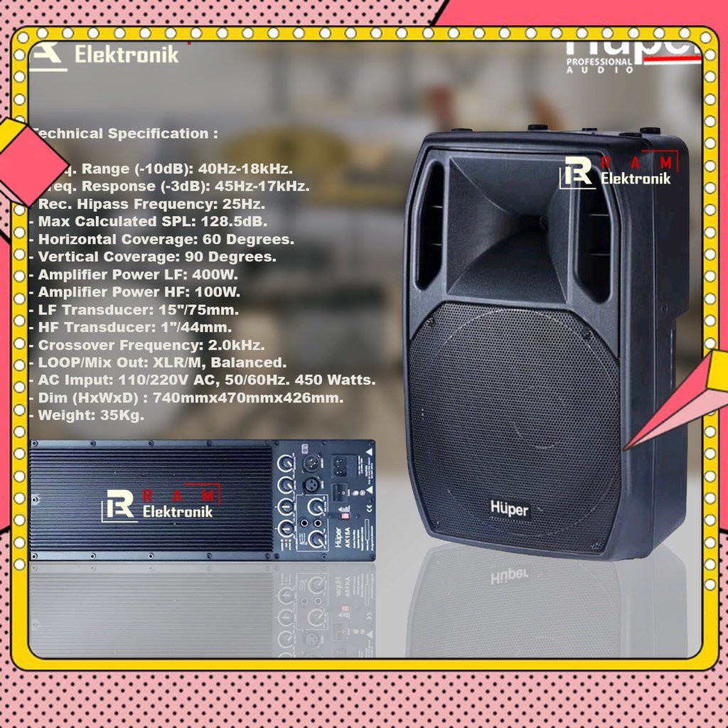 Speaker Aktif Inch Huper Homecare