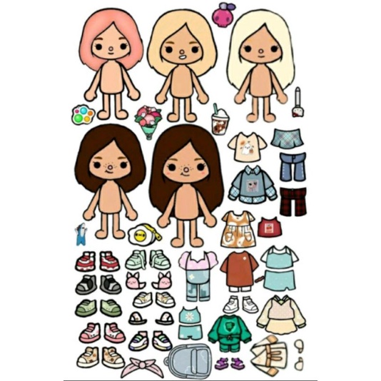 Printable Toca Boca Paper Doll And Clothes Activities For