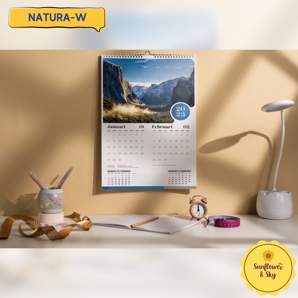 Jual NATURA Kalender Dinding 2023 Tema Alam Wall Calendar Kalender 2023