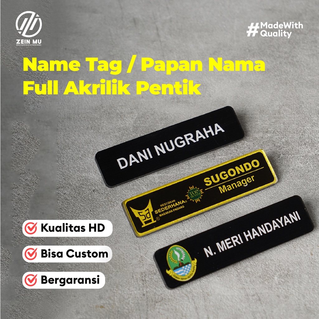 Jual Papan Nama Name Tag Full Akrilik Penitik Shopee Indonesia