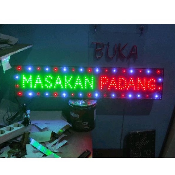 Jual Tulisan Led Sign Masakan Padang Shopee Indonesia