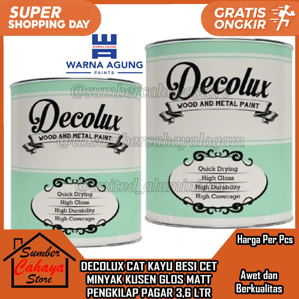 Jual Decolux Cat Kayu Dan Besi Ltr Cet Minyak Kilap Doff Matte