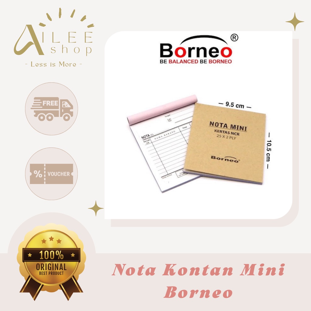 Jual Buku Nota Mini Borneo Ply Ncr Rangkap Nota Kontan Shopee