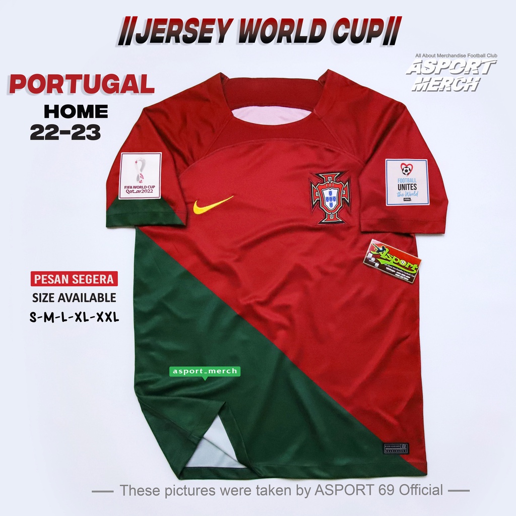 Jual JERSEY BOLA PORTUGAL HOME WORLDCUP NEW 2022 2023 SOCCER JERSEY