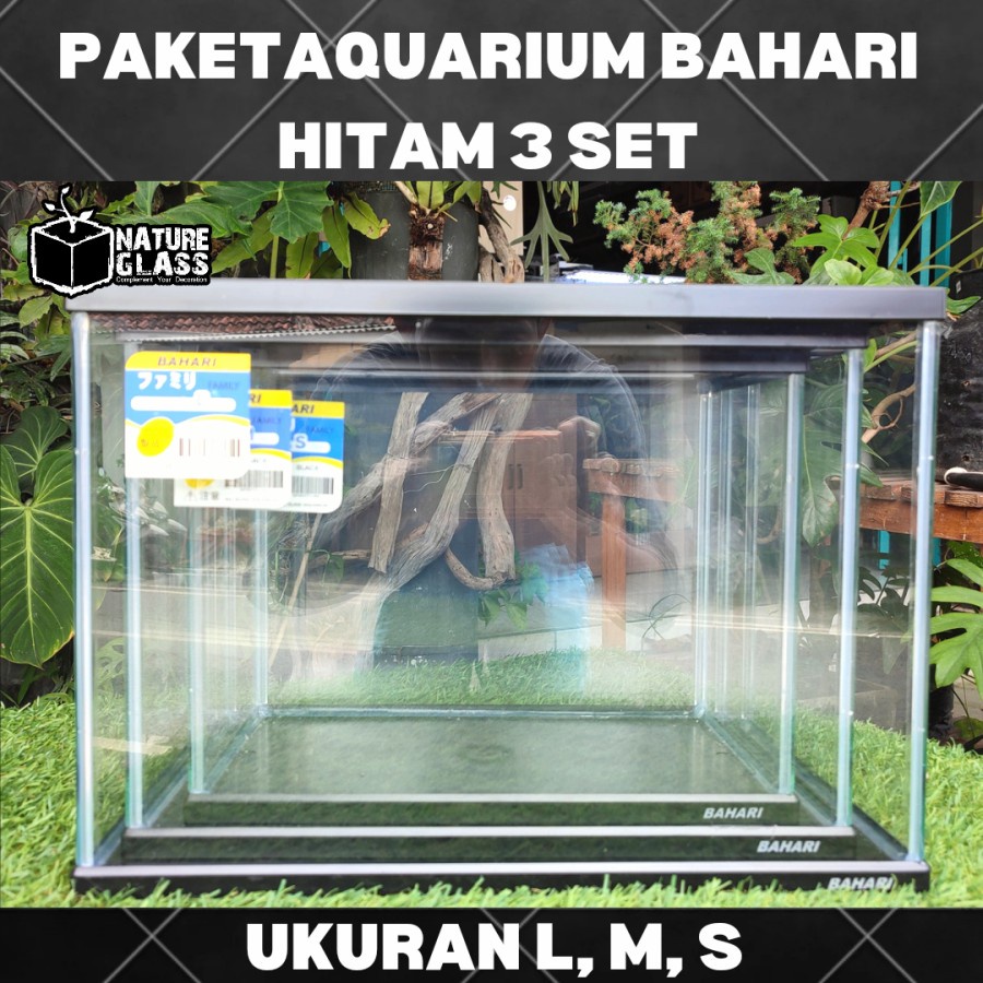 Jual Paket Hemat Set Aquarium Akuarium Akrilik Kaca Bahari S M L