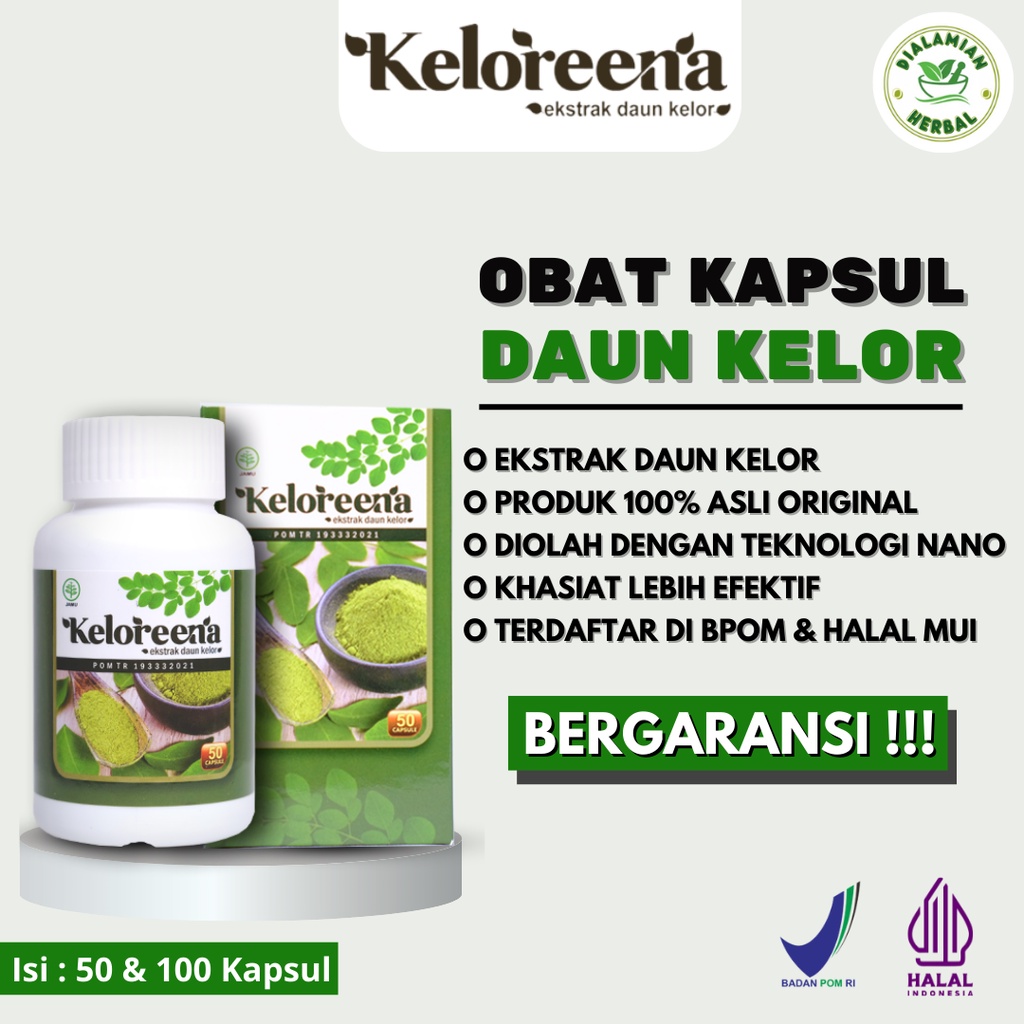 Jual Keloreena Ekstrak Daun Kelor Kapsul Original Bpom Shopee Indonesia