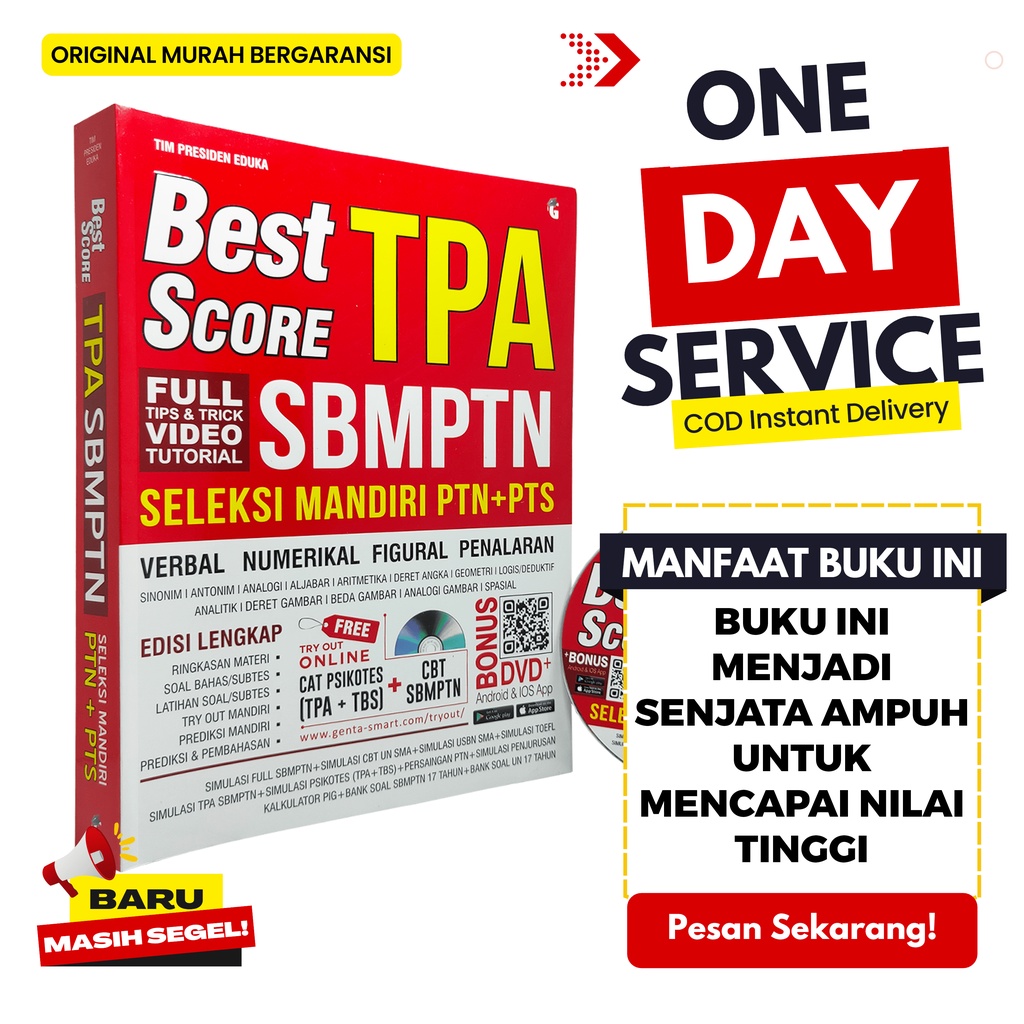 Jual Buku Tpa Psikotes Best Score Tpa Sbmptn Seleksi Mandiri Ptn Pts