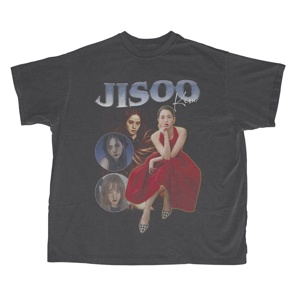 Jual Kim Jisoo Kaos Kim Jisoo Oversized Darkgrey Jisoo Blackpink