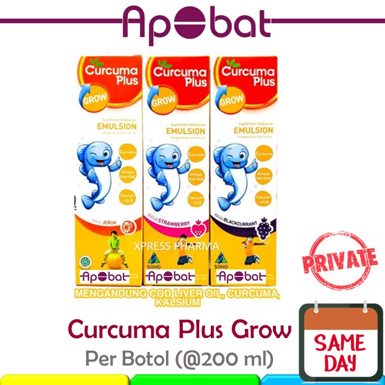 Jual Apobat Ml Curcuma Plus Grow Emulsion Sirup Minyak Ikan