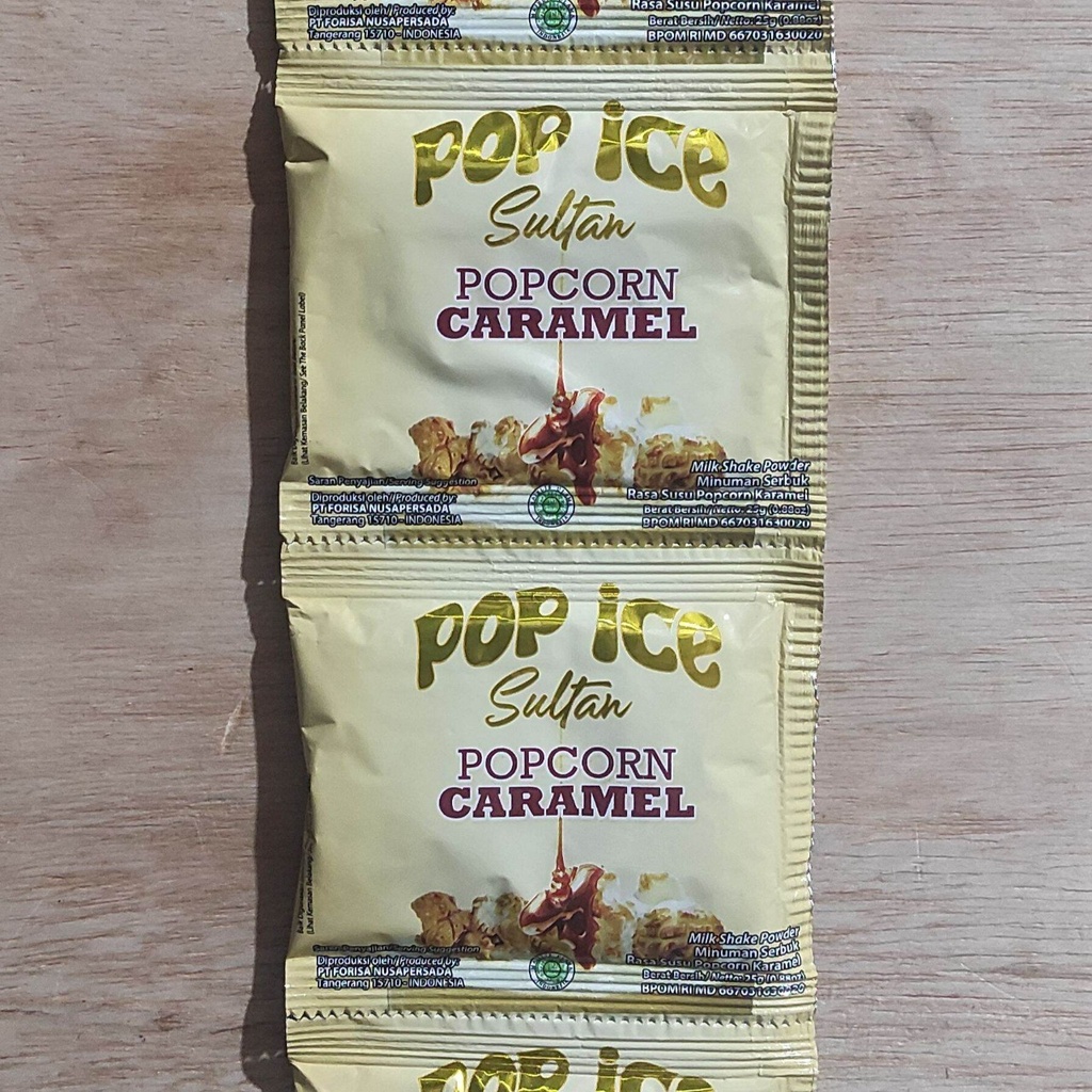 Jual Pop Ice Sultan Popcorn Caramel 25gr X 10pcs Shopee Indonesia