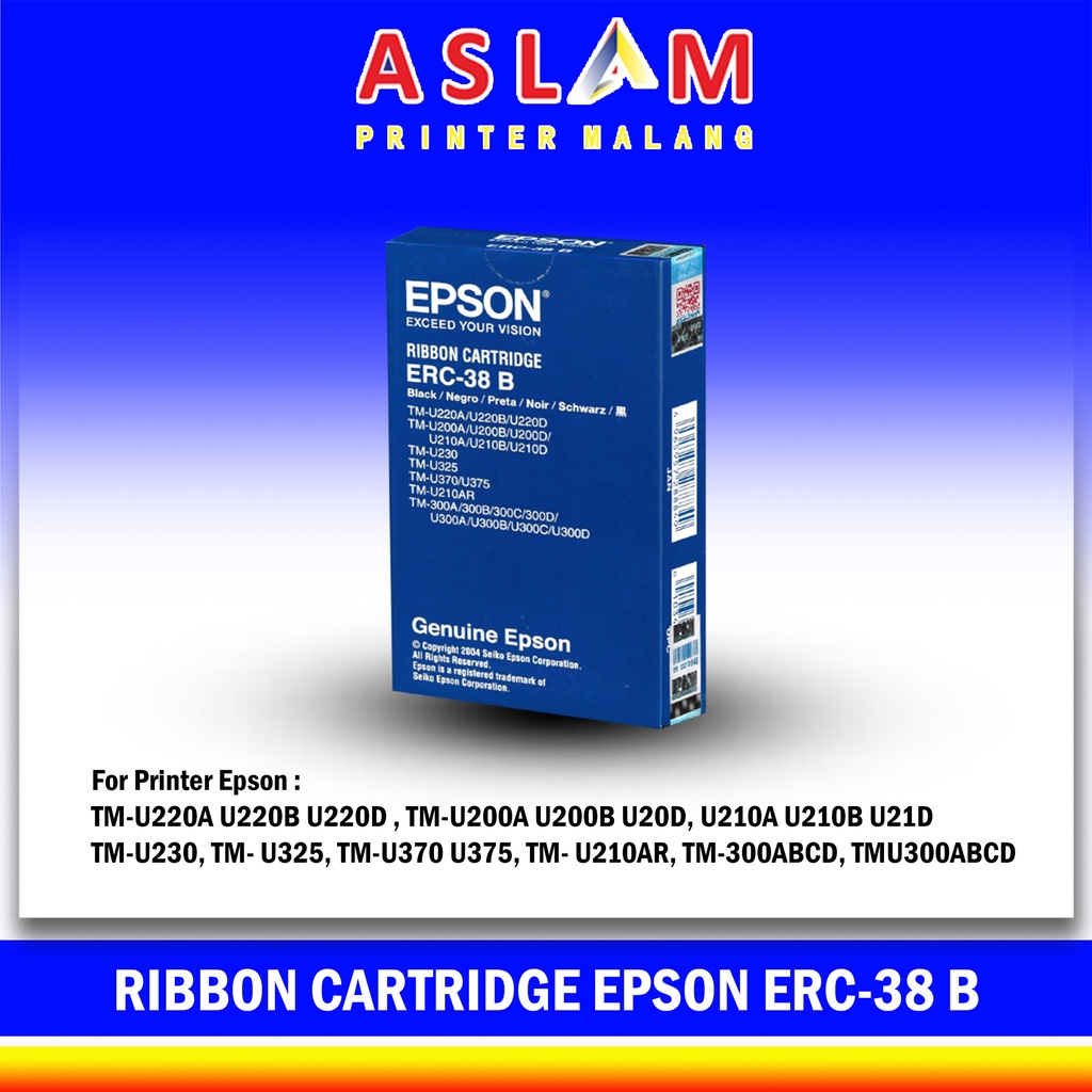 Jual Ribbon Cartridge ERC 38 ERC 38 ERC38 Black Pita Printer Epson TM