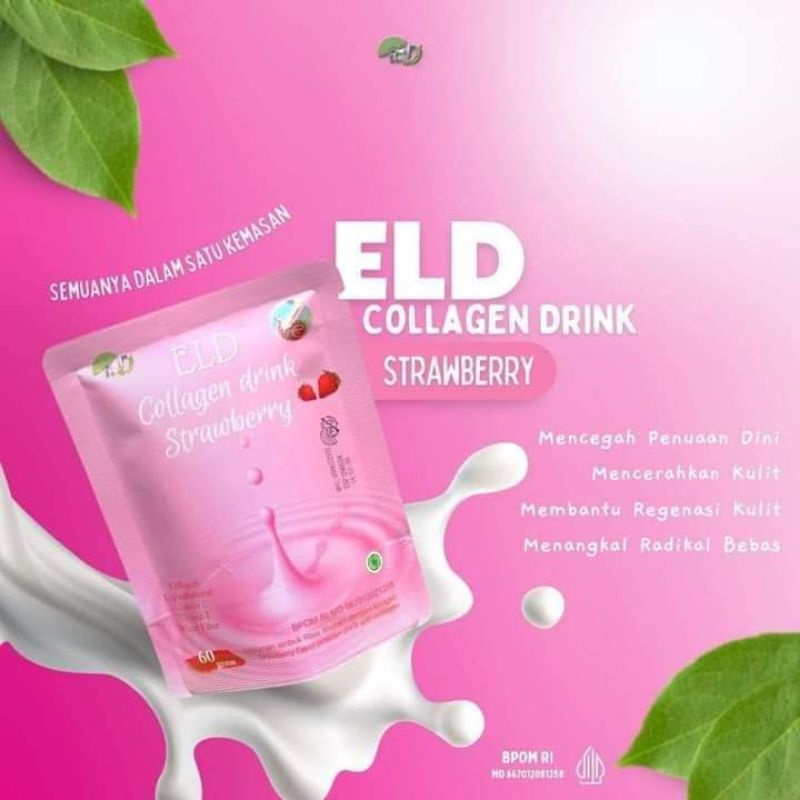 Jual ELD COLLAGEN DRINK Strawberry MINUMAN PENCERAH SELURUH TUBUH