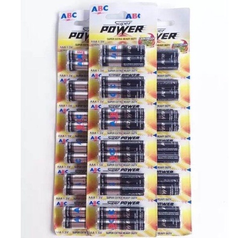 Jual BATERAI ABC SUPER POWER AAA A3 1 5 V ORIGINAL BATERE ELEKTRONIK