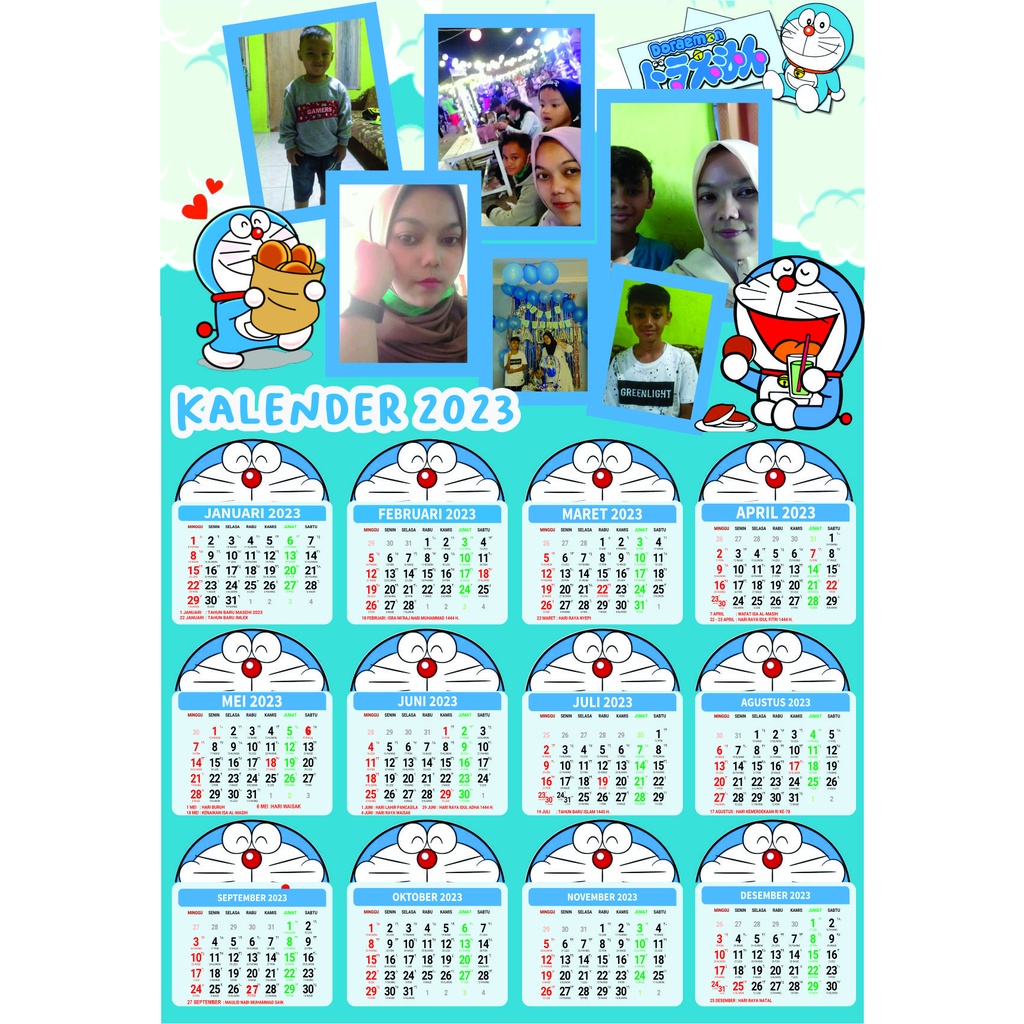 Jual Cetak Kalender Kalakter Custom Foto Murah Shopee Indonesia