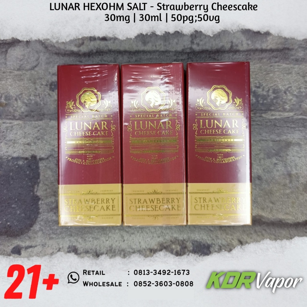 Jual Lunar Hexohm 30ML 30MG 50 50 Cukai 2022 Strawberry Cheesecake By