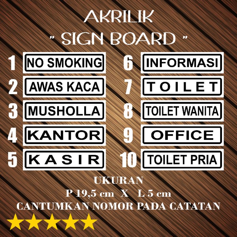 Jual Akrilik Sign Awas Kaca Acrylic Sign No Smoking Sign Acrylic Tempat