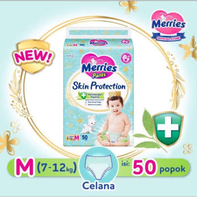 Jual Popok Merries Skin Protection Series Ukuran M50 L44 Shopee