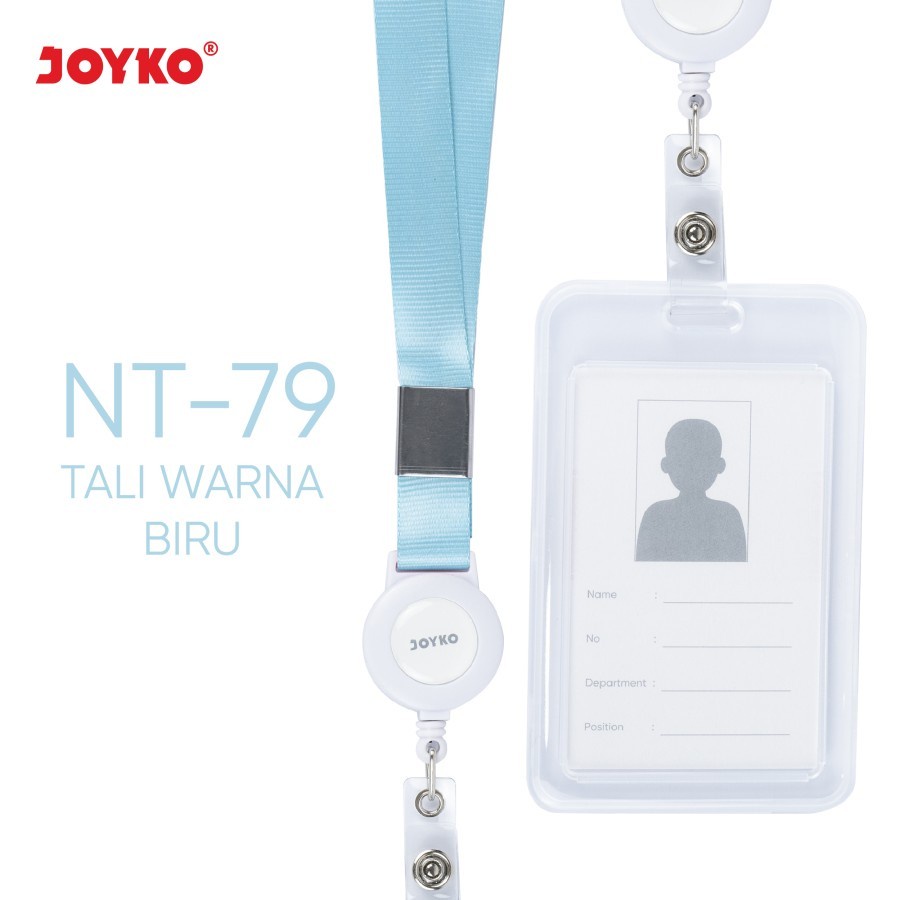 Jual Name Tag Tali Yoyo Tempat ID Card Holder Joyko NT 79 Blue