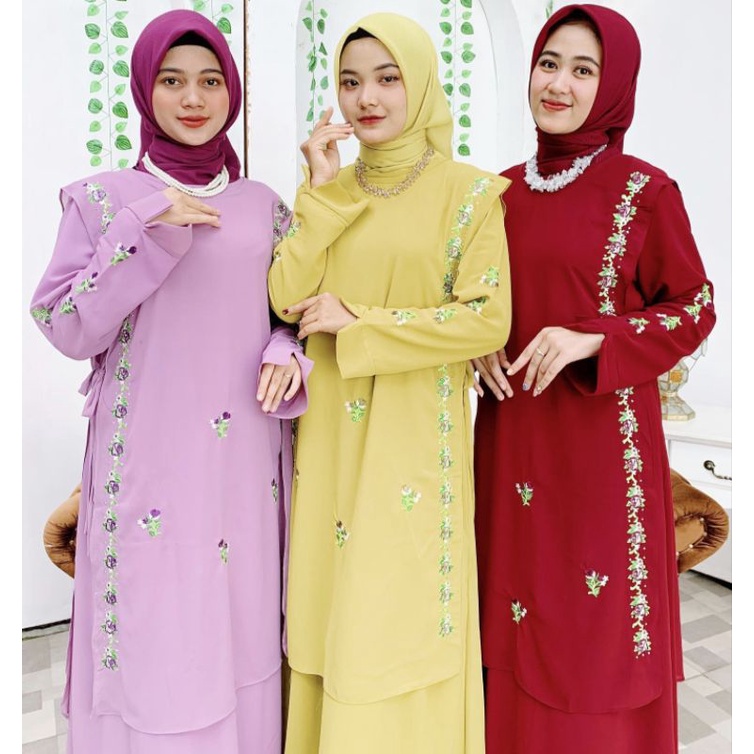 Jual Bazargamis Fashion Baju Gamis Rompi Bordir Payet Lepas Pasang