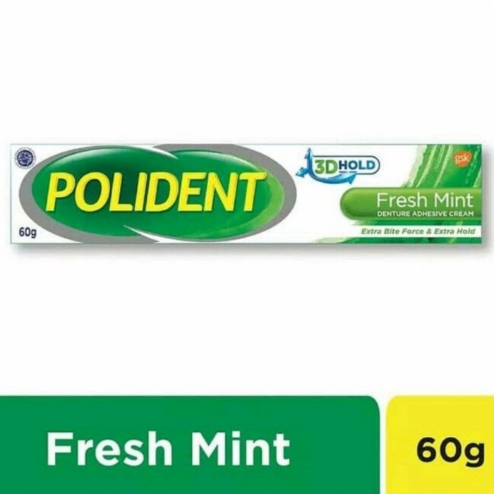 Jual Polident Poliden Lem Perekat Gigi Palsu Ukuran Besar 60gr