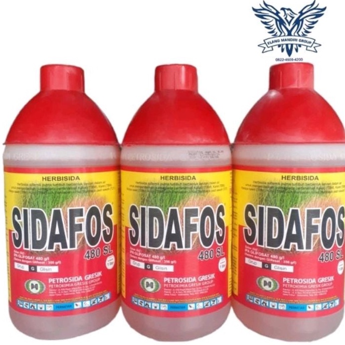 Jual Herbisida Sidafos 480 SL 1 Liter Bahan Aktif Glifosat 480g L