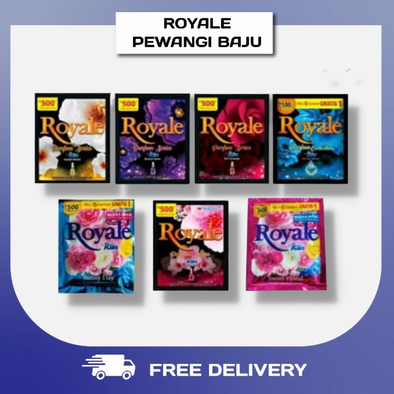 Jual ROYALE PEWANGI SOFTENER ISI 12 SACHET PARFUM SERIES BY SOKLIN