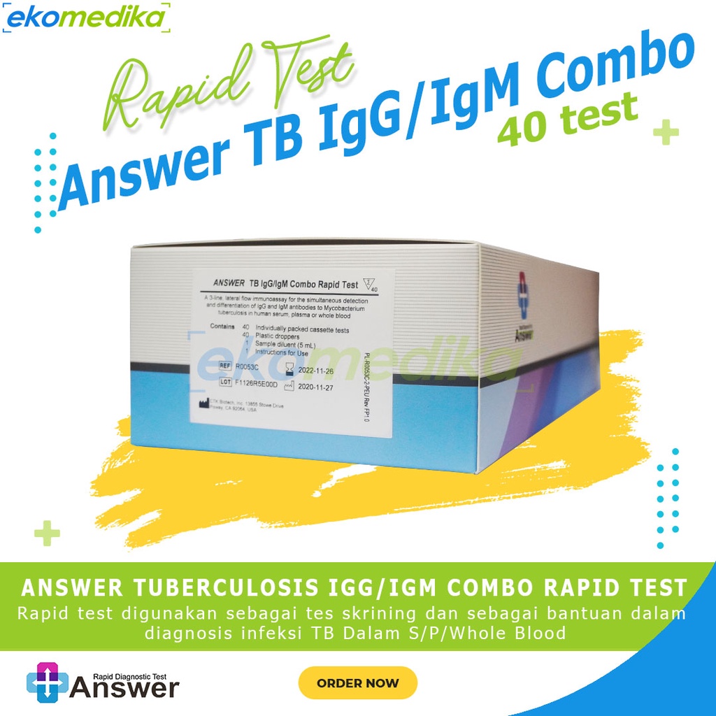 Jual Rapid Test TB Tuberculosis ANSWER TB Igg Igm Device Whole Blood