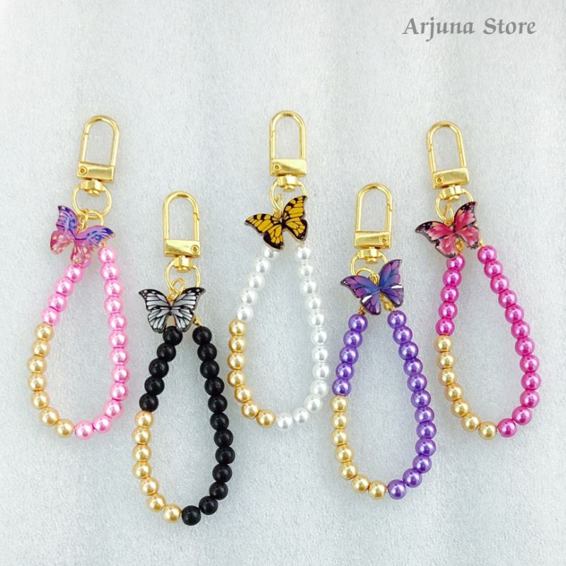 Jual Gantungan Kunci Wanita Kupu Kupu Warna Warni Bahan Metal Shopee