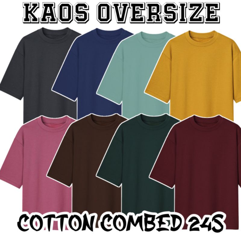 Jual POLOSAN KAOS OVERSIZE COTTON COMBED 24S TERMURAH KAOS POLOS