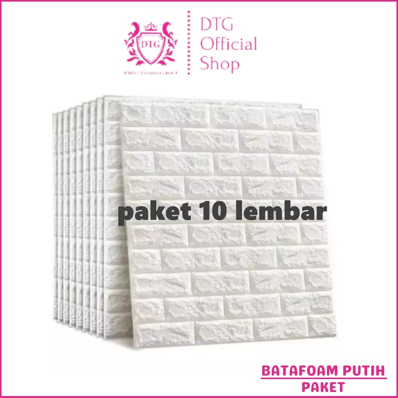 Jual Dtg Paket Lembar Brickfoam Bata Putih X Cm Wallpaper D