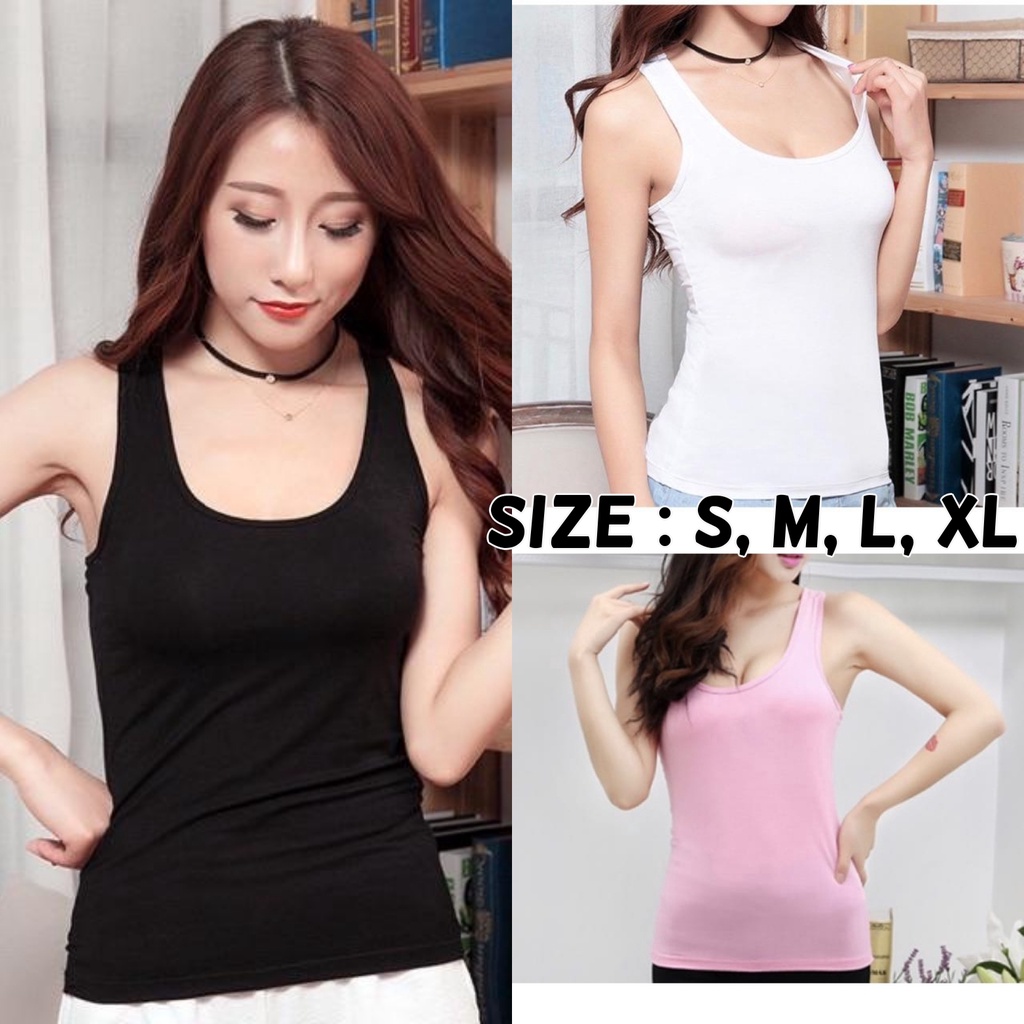 Jual Baju Tengtop Kaos Dalam Buntung Inner Tank Top Singlet Tali Besar