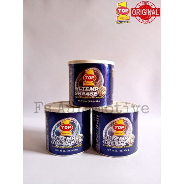 Jual GEMUK STEMPET TOP1 HI TEMP SYTHETIC GREASE BLUE 1LB 454 G