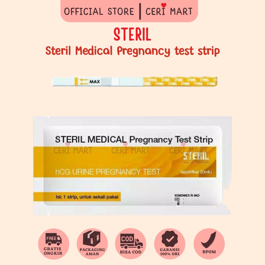 Jual Steril Pregnancy Test Strip Test Pack Steril Tes Kehamilan