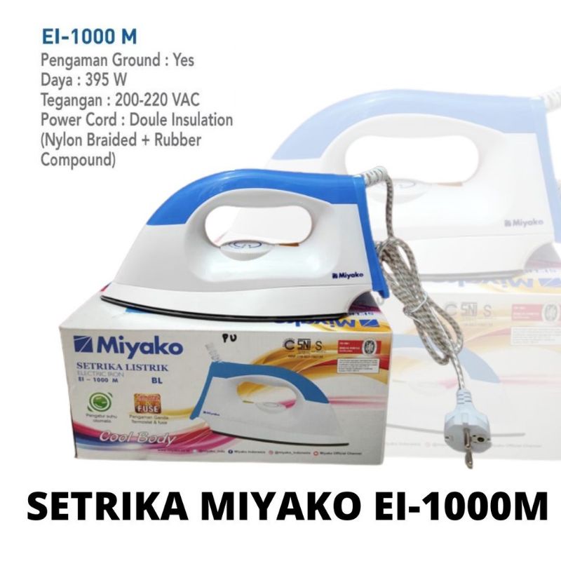 Jual Miyako Setrika Listrik Dry Iron Miyako Ei M Shopee Indonesia