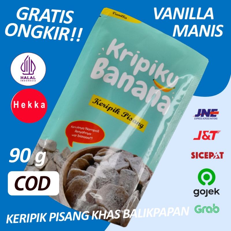 Jual 1 PCS 90 Gram VANILLA SUSU VANILLA MANIS KRIPIKU BANANA KERIPIK