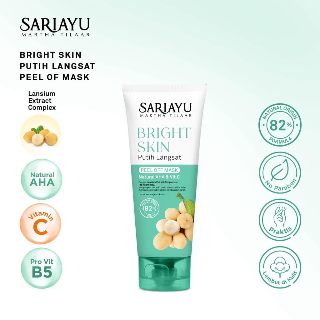 Jual Sariayu Bright Skin Putih Langsat Peel Off Mask Gr Shopee