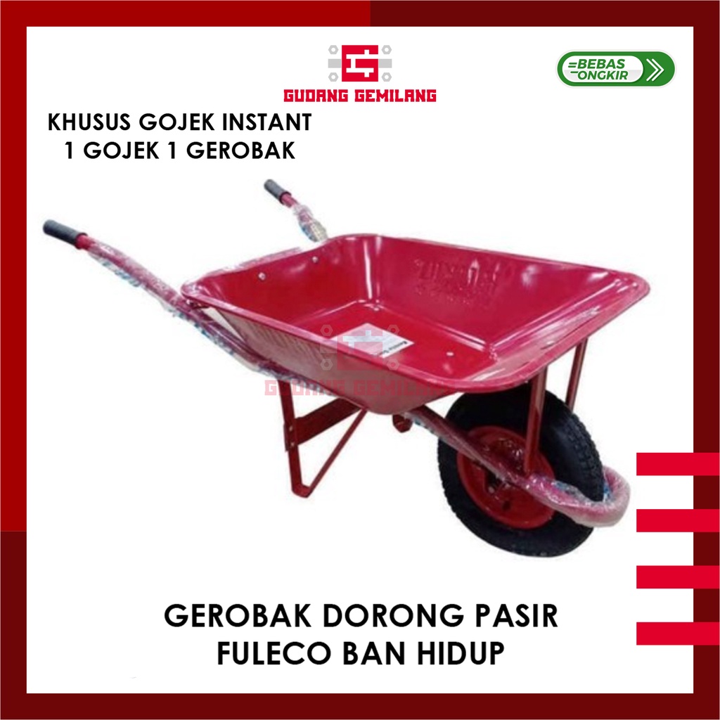 Jual Gerobak Pasir Fuleco Original Troli Dorong Sorong Cor Trolly