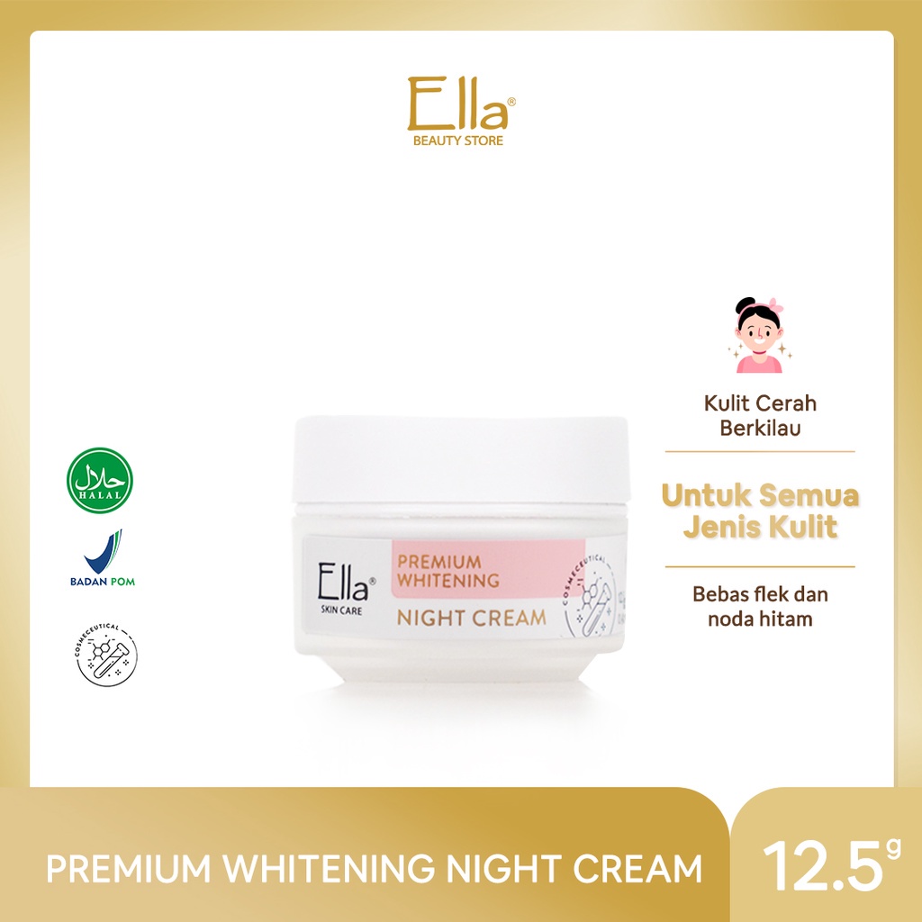 Jual Ella Skincare Premium Whitening Night Cream With Niacinamide