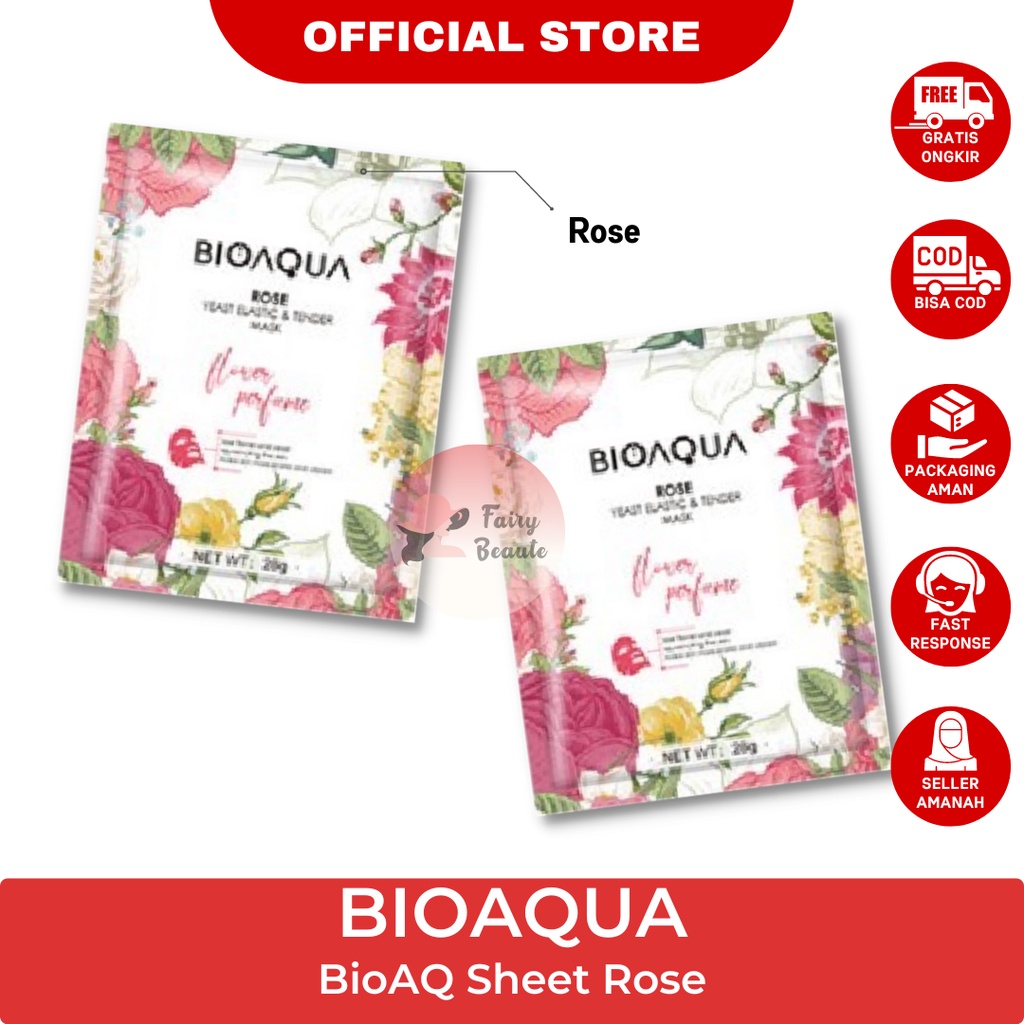 Jual BIOAQUA Sheet Mask Masker Wajah Flowers Series 28g Hydrating