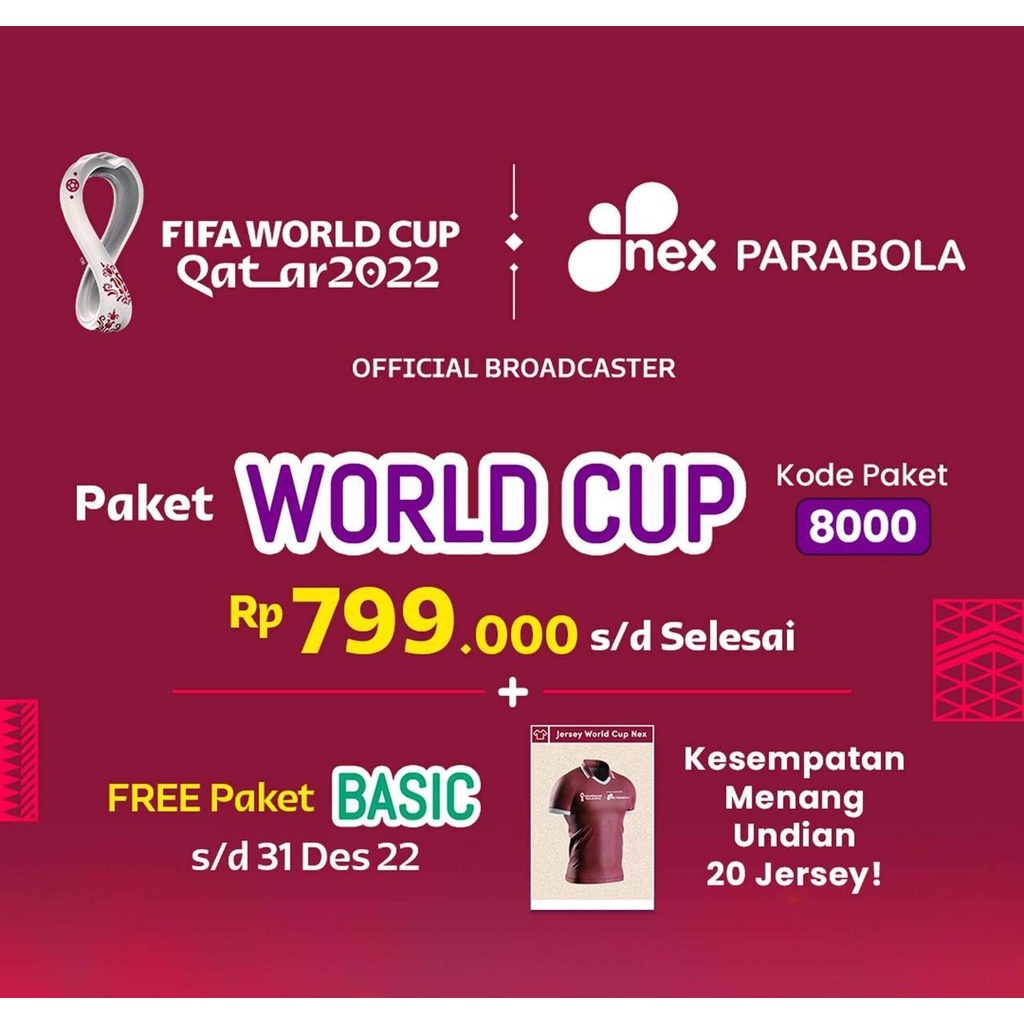 Jual Paket Piala Dunia Qatar Nex Parabola Bonus Paket Basic Hingga