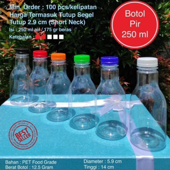 Jual Botol Pir 250 Ml Botol Plastik 250 Ml Botol Pear Botol