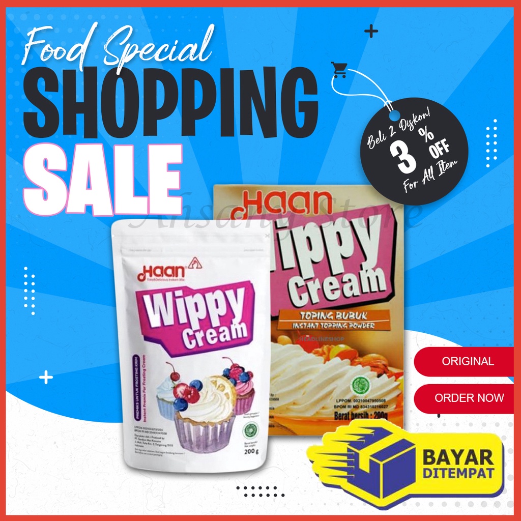 Jual Haan Wippy Wipping Wipped Whip Cream Bubuk Instant 400gr Shopee